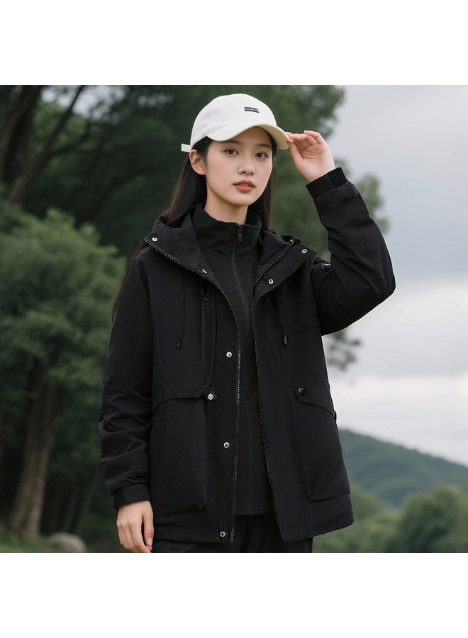 Fapai Autumn Fashion Versatile Outdoor Mountain Style Youth Sports Hooded Jacket Coat Women - Image 4