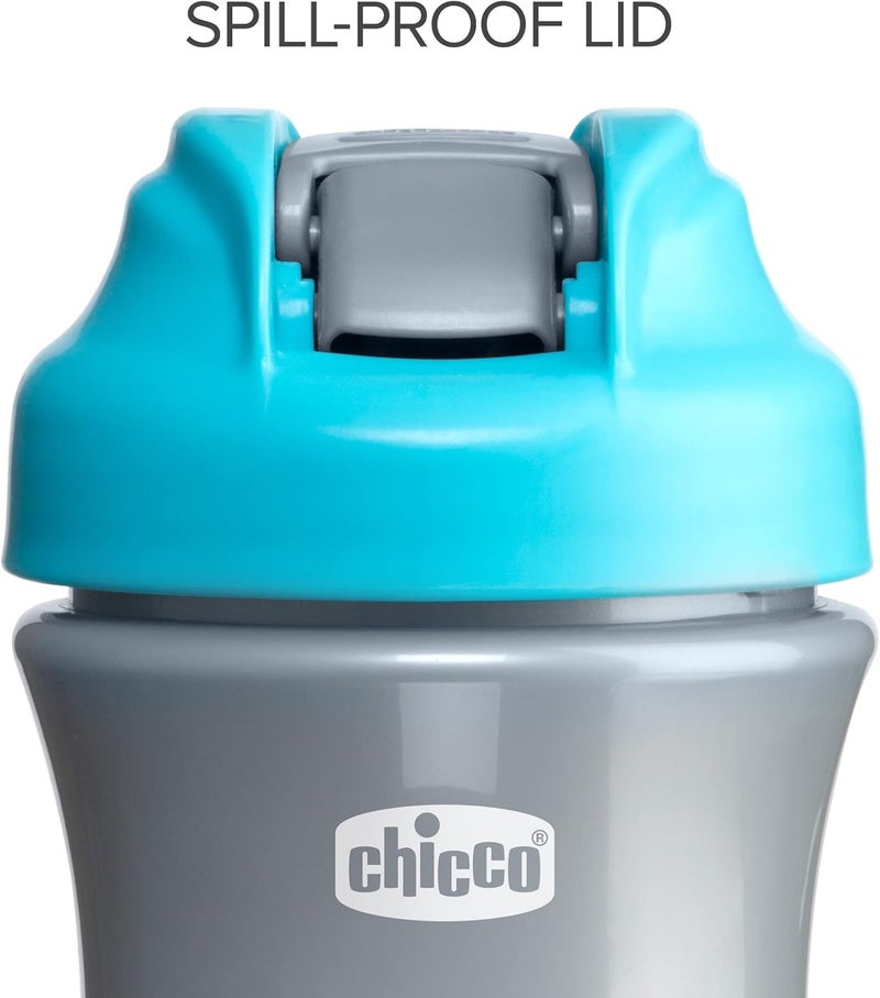 Chicco Soft Spout Tumbler Spill-Free 12oz Teal/Silver 18m+ (1pk) - Image 3