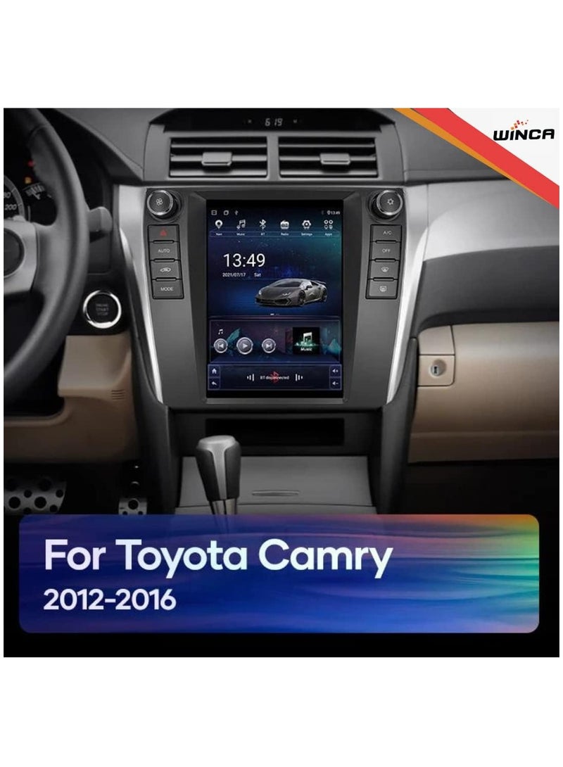 وينكا نظام WINCA Android متوافق مع Toyota Camry 2012-2016 لشاشة عمودية طراز Tesla Android 10 وراديو السيارة والوسائط المتعددة ومشغل فيديو الملاحة GPS DVD 2+32GB - Image 4