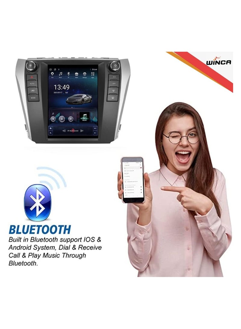 وينكا نظام WINCA Android متوافق مع Toyota Camry 2012-2016 لشاشة عمودية طراز Tesla Android 10 وراديو السيارة والوسائط المتعددة ومشغل فيديو الملاحة GPS DVD 2+32GB - Image 5