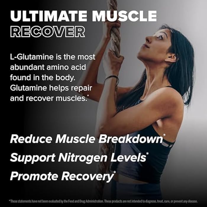 FINAFLEX Pure GLUTAMINE, Unflavored Powder - 10.6 oz - Reduces Muscle Breakdown & Supports Nitrogen Levels - 100% Pure L-Glutamine - 60 Servings - Image 3