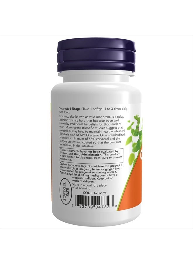 now مكملات، زيت الأوريجانو مع زيت الزنجبيل وزيت الشمر، مغلف بطبقة معوية، 90 كبسولة لينة - Image 3