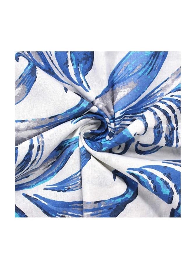 Story at Home Story at Home Flat Double Bedsheet, Blue/White, 235cm X 270cm, Mt1252  - Image 5