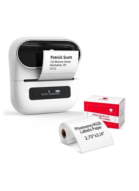 Phomemo M220 Portable Thermal Label Makers Bluetooth Printer For Barcode Labeling Organizing Small Business Compatible With iOS And Android