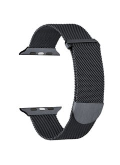 Replacement Strap For Apple Watch 7 45mm Milanese Metal Magnetic Watch Band Gunmetal