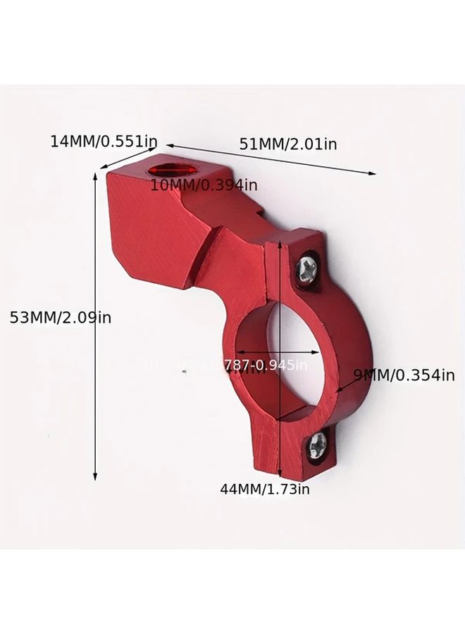 Red Motorcycle Handlebar Mirror Mount Adapter 10Mm Thread 22Mm For ATV Bicycle Scooter - Image 2