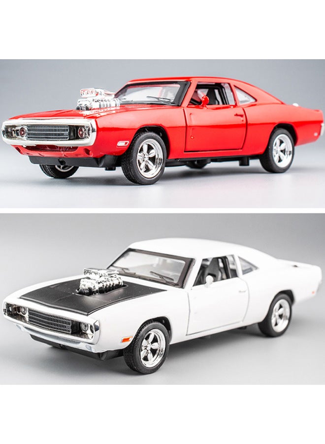 Jianyuan 1:32 Dodge Alloy Car Model Children's Toy Car Simulation Car Model Boy Gift Blind Box-Color:White Boxed - Image 5
