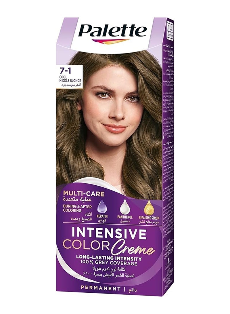 Palette Intensive Colour Cream Cool 7-1 Medium Blonde 110ml - Image 1