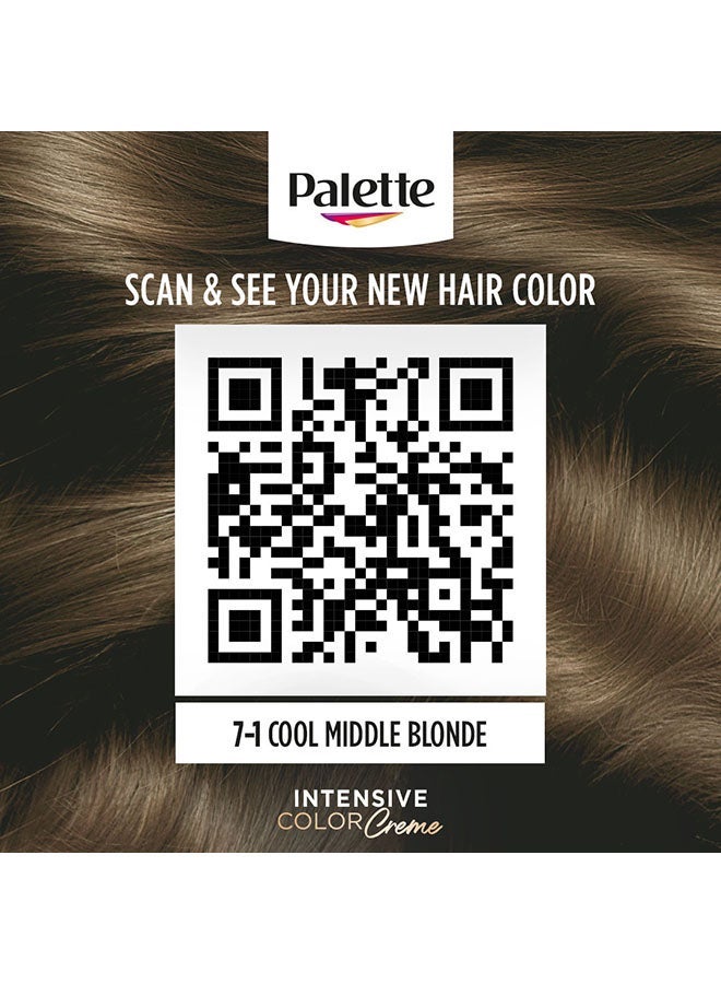 Palette Intensive Colour Cream Cool 7-1 Medium Blonde 110ml - Image 5