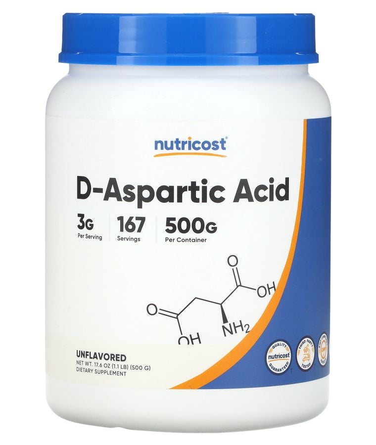 D-Aspartic Acid Unflavored 17.6 oz (500 g)