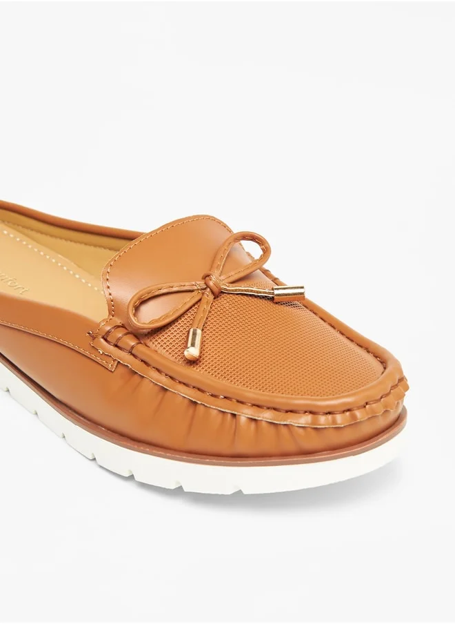 لو كونفورت Bow Accent Slip-On Mules