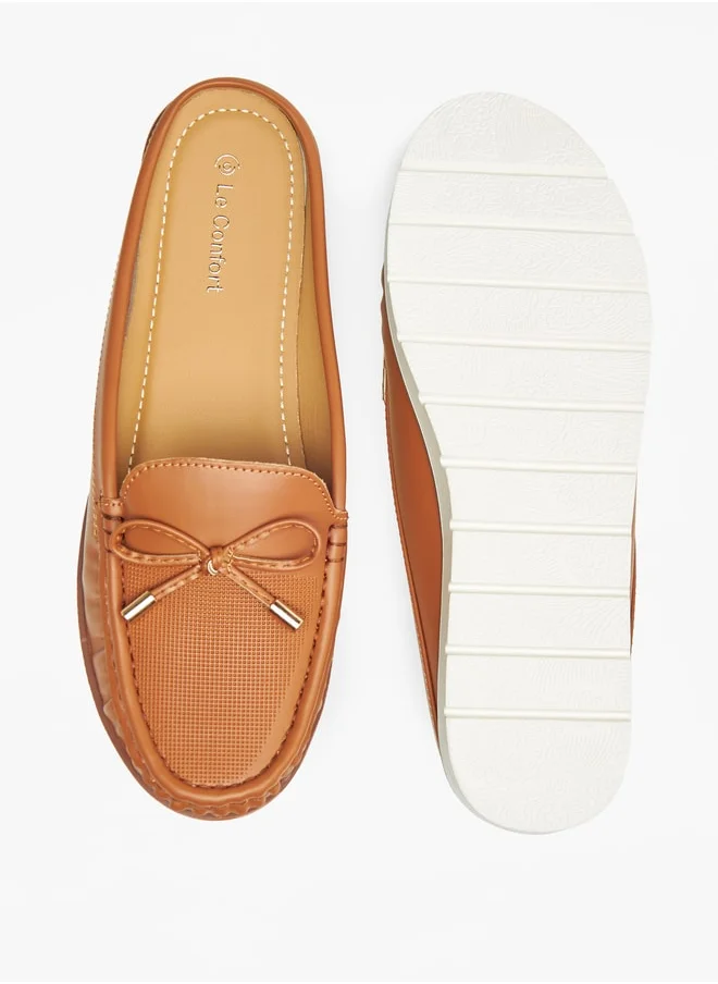 لو كونفورت Bow Accent Slip-On Mules