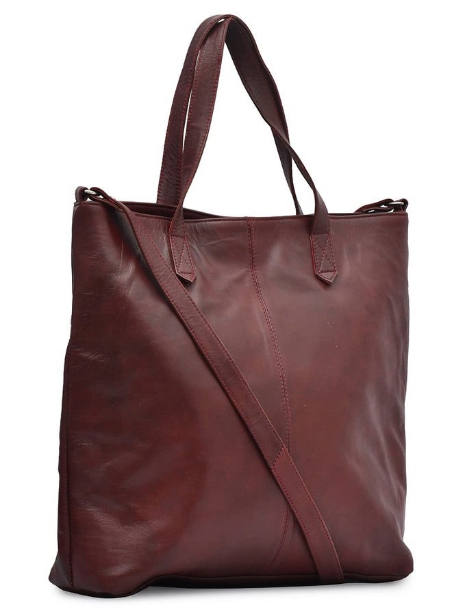 ASM TOTE BAG :WINE SOFTY SINGLE POCKET LEATHER BAG - Image 4