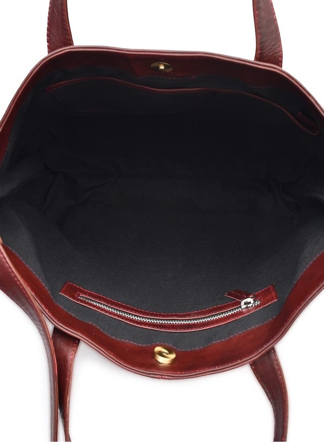 ASM TOTE BAG :WINE SOFTY SINGLE POCKET LEATHER BAG - Image 5