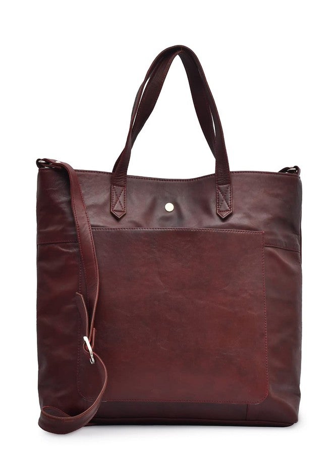 ASM TOTE BAG :WINE SOFTY SINGLE POCKET LEATHER BAG - Image 1