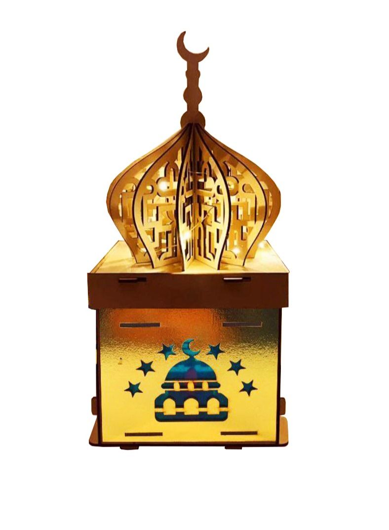 تمرية للتمر  مصنوعه من الخشب لون ذهبي  - Image 1