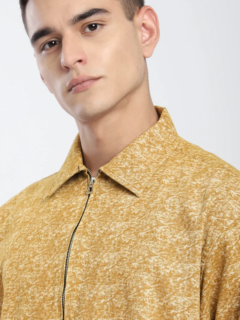 Beyoung Sand Brown Color Blast Shacket