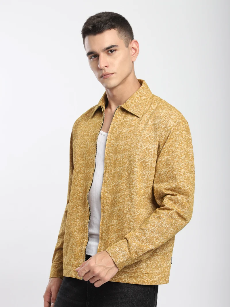Beyoung Sand Brown Color Blast Shacket