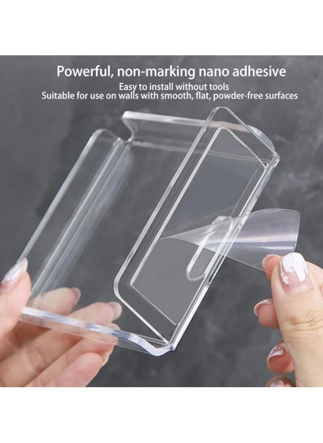 Anmi Acrylic Small Wall Shelf Set of 2 for Security Cameras, Speakers, Baby Monitors, Floating Shelves Easy to Install No Drill  (Clear)  - Image 5