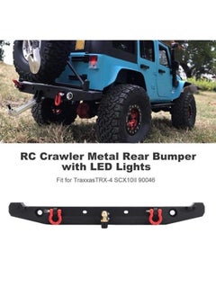 Rc Car Reat Bumper Metal Rear Bumper With Led Light/Trailer Hitch For Scx10 90046/Traxxas Trx 4 1/10 Scale Axial Rc Crawler Car Retrofit And Upgrade Accessories Simulation Climbing Car Rear Bumper - pzsku/Z829EE8A624A96CA9B9C3Z/45/_/1692171605/5889e296-2eb2-41ff-8ecb-f28e37561eb4