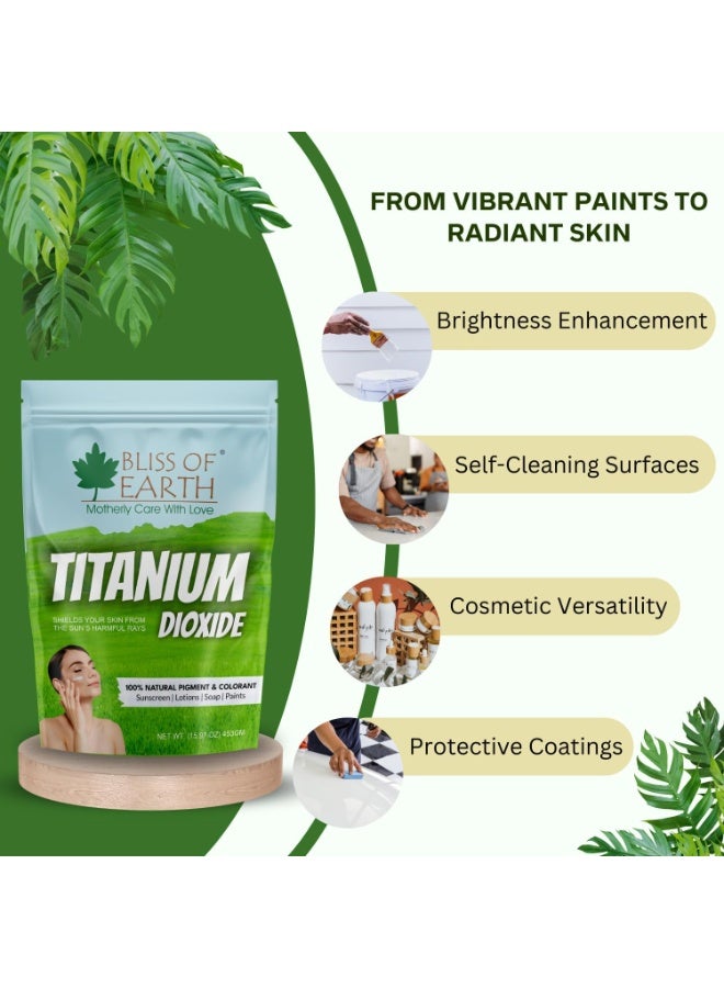 BLISS OF EARTH Titanium Dioxide For Soap Shampoo & Cosmetics Making, Natural Occurring Mineral For Making Sunscreen & Lotion, 453gm - Image 4