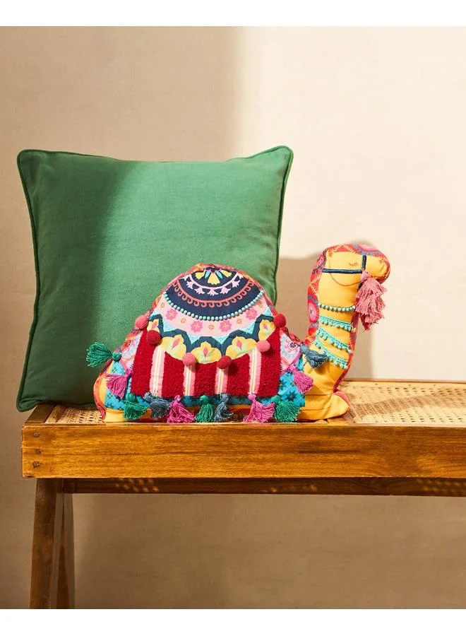 Chumbak Royal Ride Camel Shape Cushion 12"x9" | Palace Memoirs