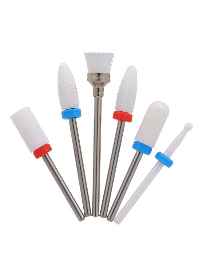 NIBEMINENT 6-Piece Cuticle Cleaner Dust Drill Multicolour - Image 2