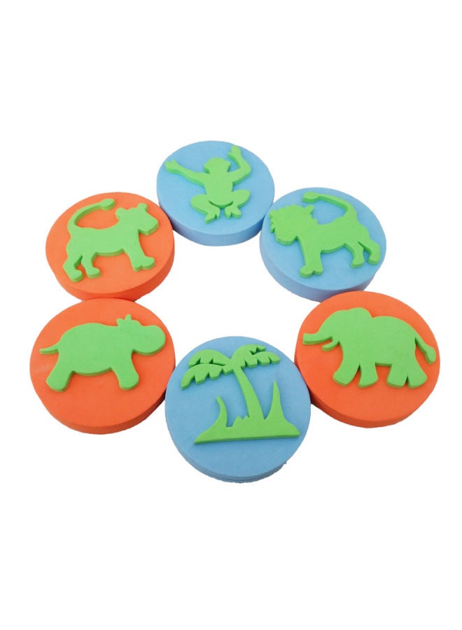Kindergarten Meilao Toy Children Handmade Material Rubbing Seal EVA Palm Seal-Jungle-Specifications:Smiley Seal - Image 5