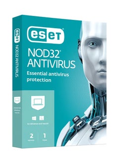 ESET NOD32 Antivirus 1 License For 2 User 1 Year multicolour 