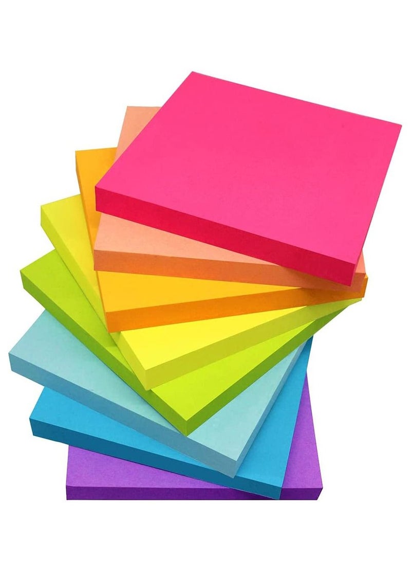 Generic (8 Pack) Sticky Notes 3x3 Inches,Bright Colors Self-Stick Pads, Easy to Post for Home, Office, Notebook, 82 Sheets/pad  - Image 1