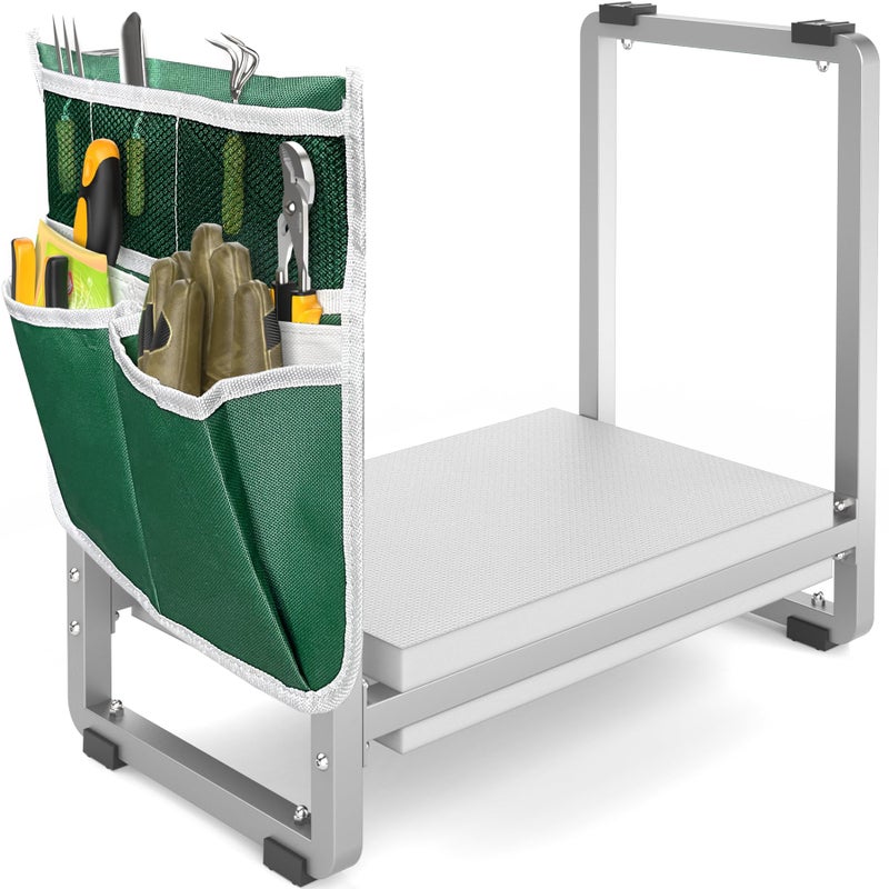 FLINTER Wider Garden Kneeler and Seat, Heavy Duty Thick Gardening Bench for Kneeling and Seat - Garden Kneelers for Seniors, Gardening Stools for Women, Grandparents, Gardeners, Gray - Image 1