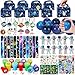 Golray 134pcs Space Party Favors with Box Stress Balls Erasers Luminous Tattoos Stamps Necklaces Bracelets Outer Space Birthday Decorations Gift Goodie Bag Stuffers Astronaut Toys for Kids Boys Girls - Image 4
