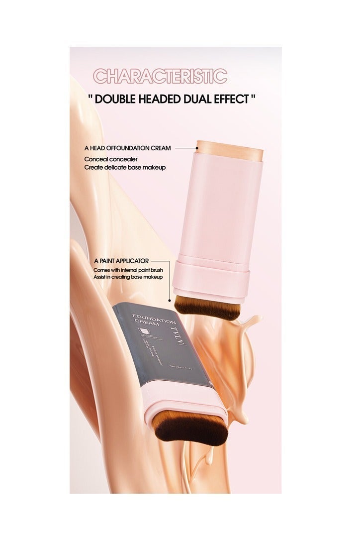 TVLV [Waterproof Concealer] 2-in-1 Concealer & Foundation Stick Waterproof, Sweat-Resistant |  05#HONEY/ - Image 2