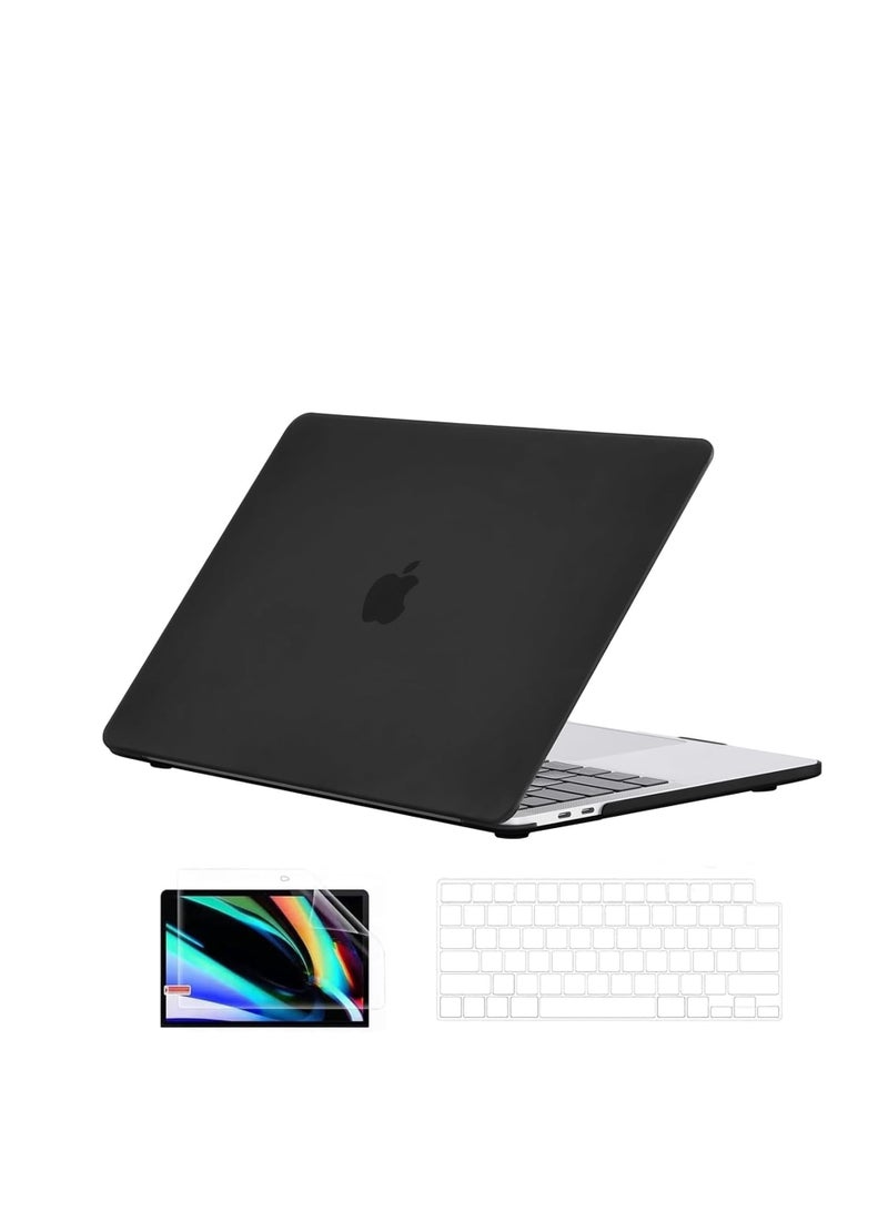 3 in 1 Hard Rubberized Hard Case for MacBook Pro 13 inch 2020 2019 2018 2017 2016 Release A2338 M1 A2289 A2251 A2159 A1989 A1706 A1708, Plastic Hard Shell Cover & Keyboard Cover Skin - Image 1
