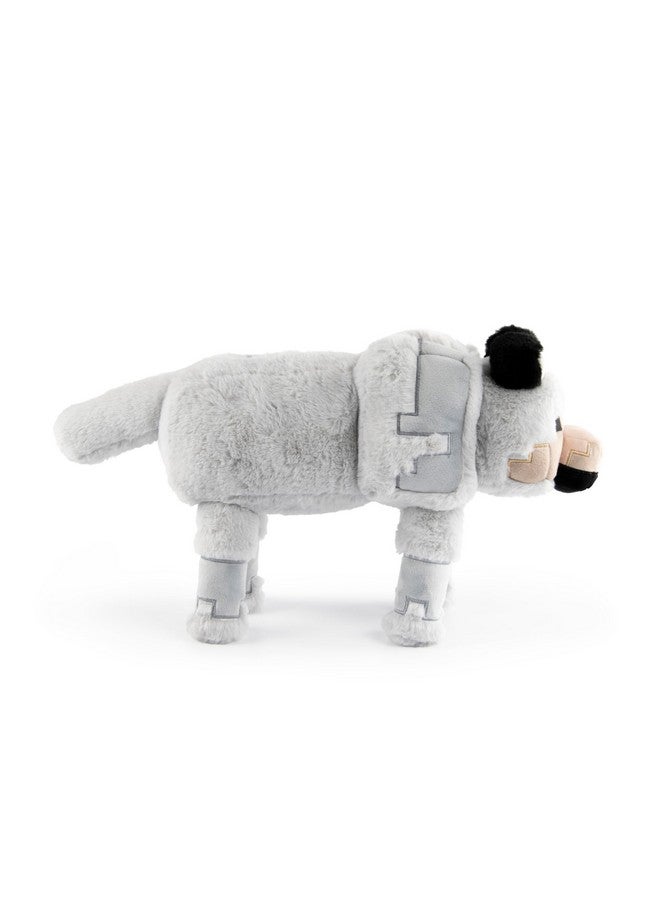 Jay Franco Minecraft Plush Pillow Buddy - Soft Plushie Stuffed Pillow, 19 Inches, Gray - Wolf - Image 4
