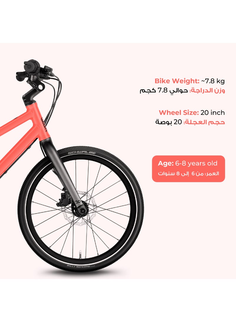 Woom EXPLORE 4 Kids Mountain Bike|20-inch Wheels|Ages 6-8|Lightweight Aluminum Frame|7-Speed Shimano|All-Terrain Tires|Disc Brakes - Image 5