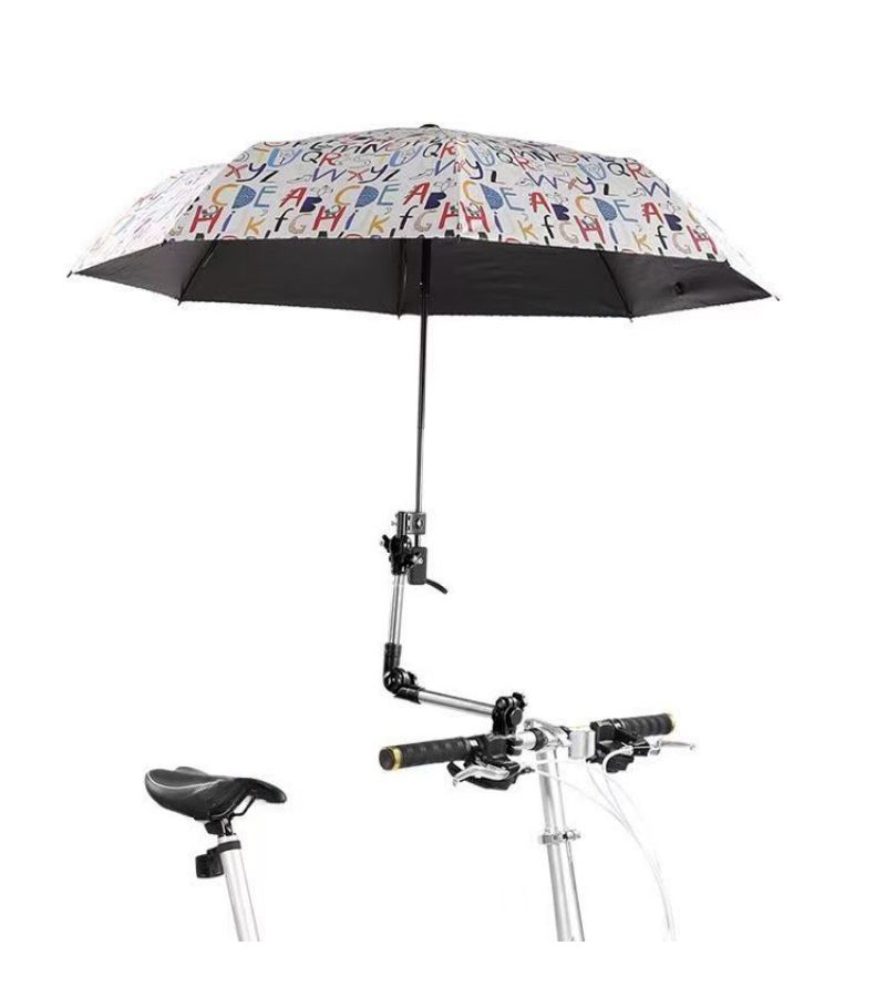 Universal Bracket Umbrella Stand With 360 Degree Adjustable Bracket For Wheelchairs Bicycles And Anglers Foldable Multifunctional Design Sturdy Construction Safety Clamp All Weather Protection - Image 4