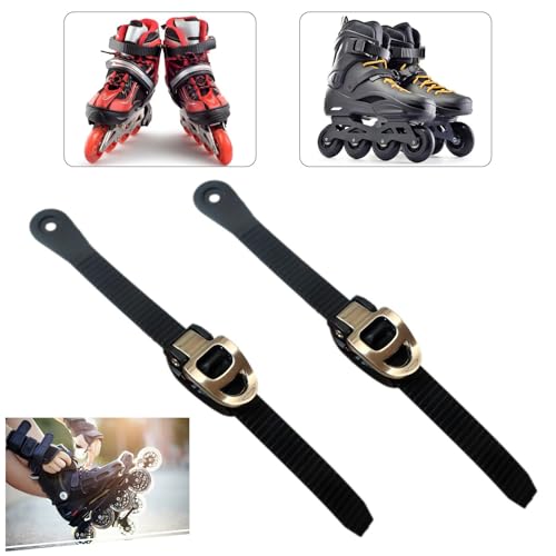 SquEqu 2 Set Roller Skates Strap with Adjustable Buckle Mount Screws Nuts Set Universal Replacement Engergy Straps Latches for Inline Skating Shoes Ice Blades Rollerblades Rollerskates MTB SPD Shoe - Image 4