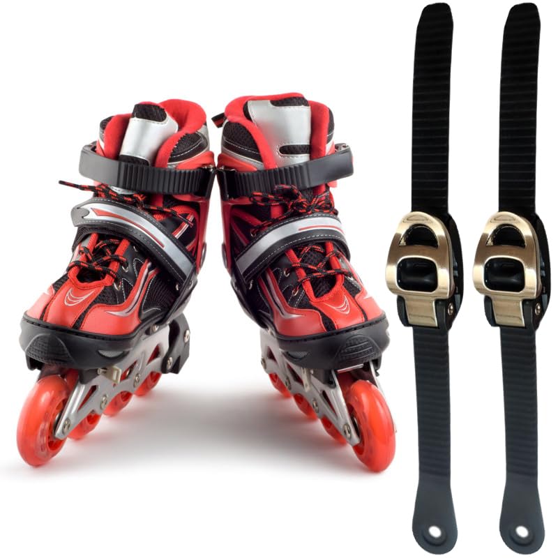 SquEqu 2 Set Roller Skates Strap with Adjustable Buckle Mount Screws Nuts Set Universal Replacement Engergy Straps Latches for Inline Skating Shoes Ice Blades Rollerblades Rollerskates MTB SPD Shoe - Image 5