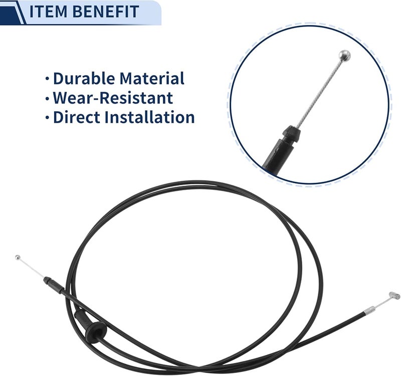 INFINAUTO Hood Latch Release Cable for Hyundai Elantra 2000-2006 No.811902D000 Engine Hood Release Cable 1 Pc - Image 3