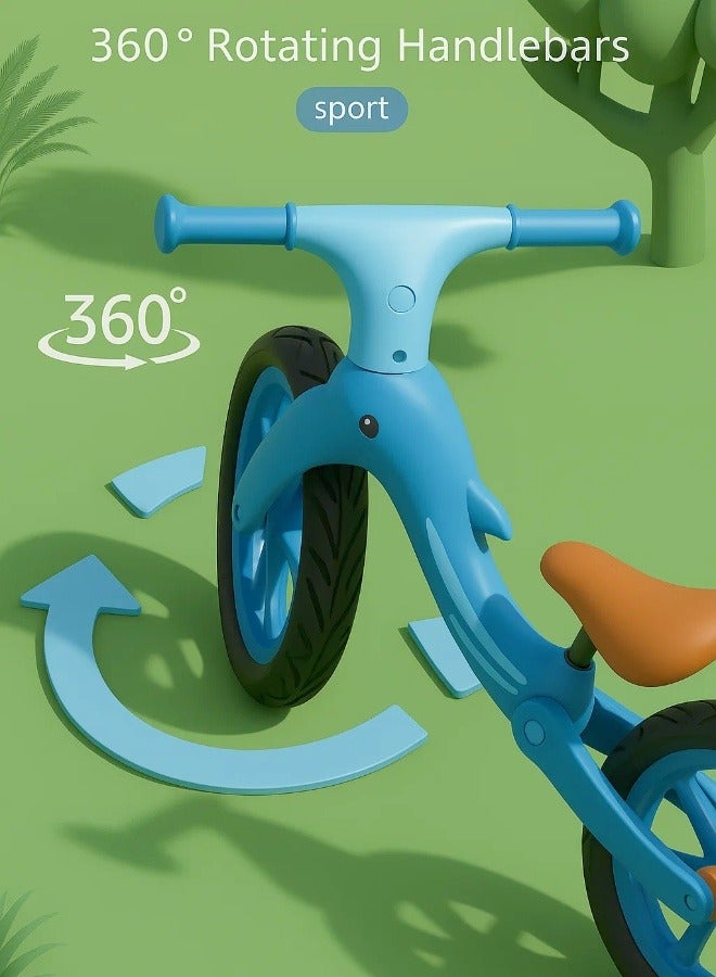 Kids Balance Bike for Ages 2 to 6 Foldable Lightweight Walking Bike No Pedal with 360 Degree Handlebar PU Seat and Anti Slip Tires  - Image 4