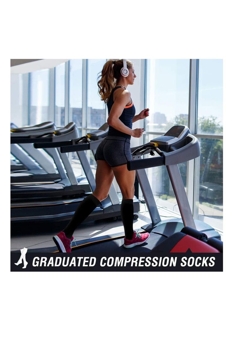 SYOSI - Compression Socks, 4 Pairs for Women and Men, Athletic, Travel, Running, Fitness, Flight Socks, Reduce Calf Pain Faster Recovery - Image 1