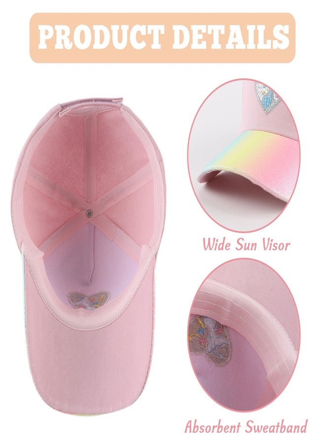 OMUKY Kids Baseball Cap Toddler Sun Hat Adjustable Summer Beach Girls Boys Caps for 2-6Years(Pink Heart) - Image 3