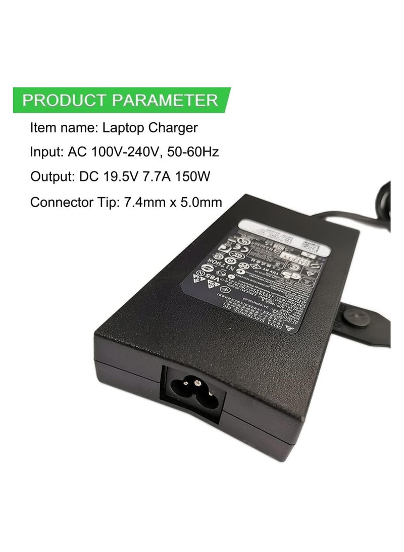 ماكس باور محول طاقة بديل 19.5 فولت 7.7 أمبير 150 وات DA150PM100-00 لـ Dell M14X M15X M17X ADP-150DB B ADP-150EB B PA-1151-06 ADP-150RB B (7.4 * 5.0 مم) - Image 4
