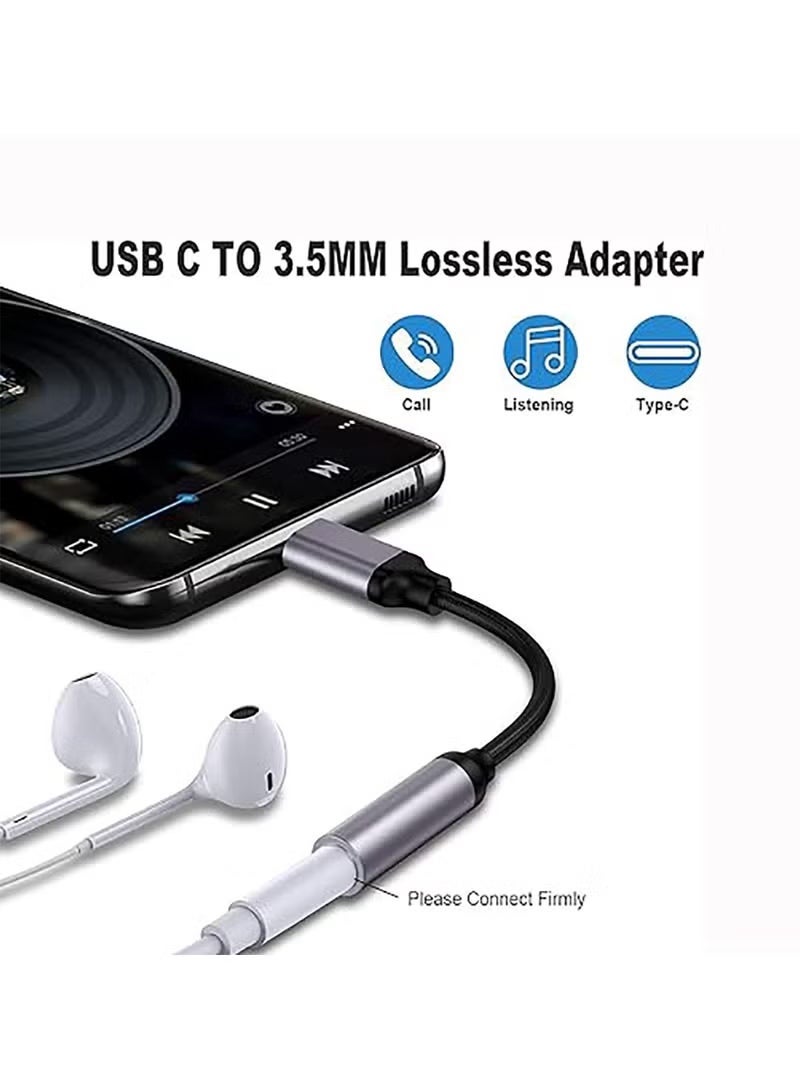 ايساجر محول سماعة رأس USB من النوع C إلى 3.5 مم كابل صوت من النوع C 3.5 جاك محول سماعة رأس لهاتف Samsung Galaxy S25 ultra/S24/S23/S22 - Image 5