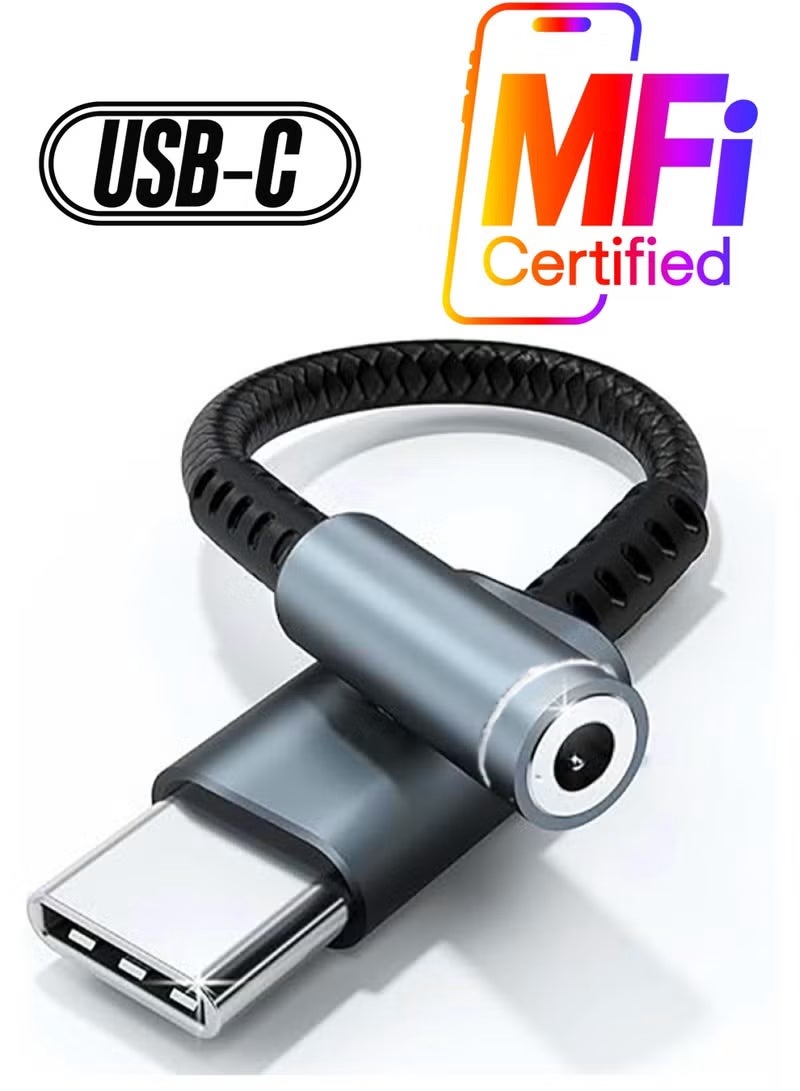 ايساجر محول سماعة رأس USB من النوع C إلى 3.5 مم كابل صوت من النوع C 3.5 جاك محول سماعة رأس لهاتف Samsung Galaxy S25 ultra/S24/S23/S22 - Image 1