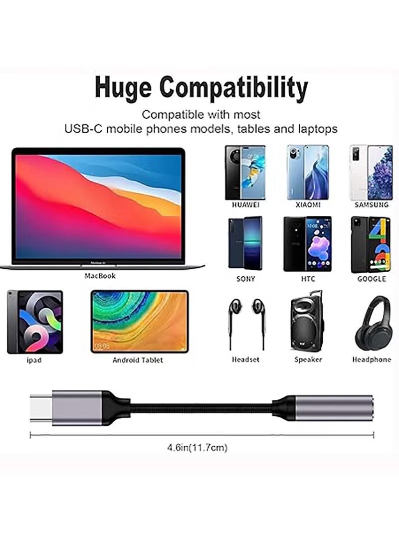 ايساجر محول سماعة رأس USB من النوع C إلى 3.5 مم كابل صوت من النوع C 3.5 جاك محول سماعة رأس لهاتف Samsung Galaxy S25 ultra/S24/S23/S22 - Image 2