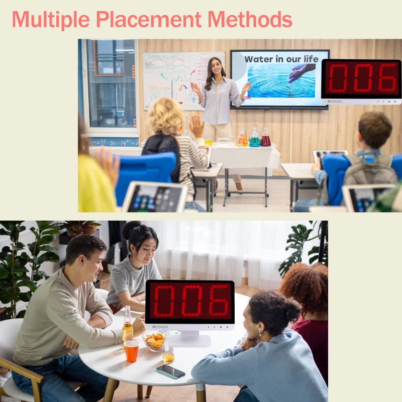 Retekess نظام جرس اللعبة Retekess TM101، جرس عائلة فيود، إضافة حتى 32 زر، 262 قدم، 8 أجراس جيوباردي لمنافسة المدرسة في الفصل - Image 3