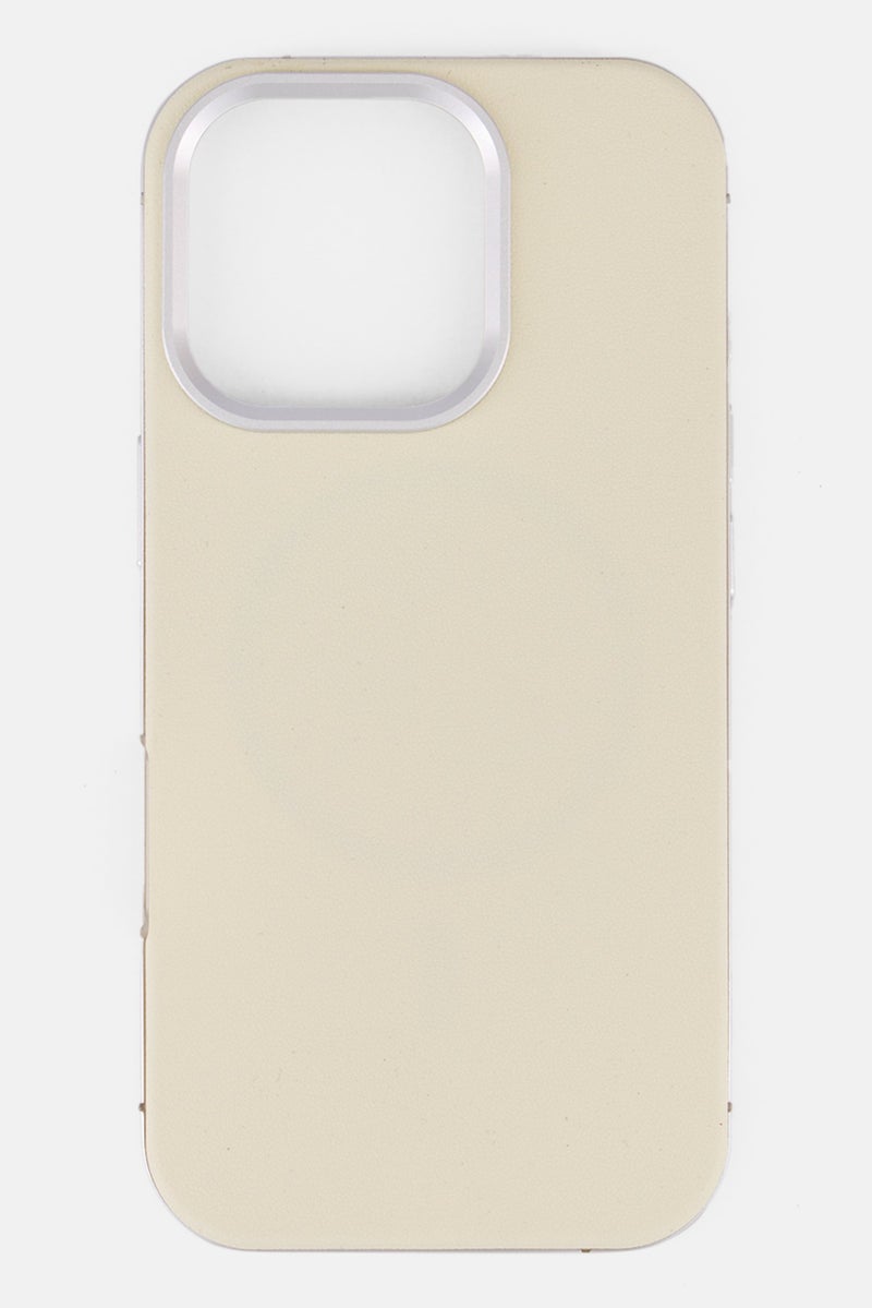 LEVELO iPhone 16 Pro Magsafe Compatible Silicone Case, Light Beige - Image 1