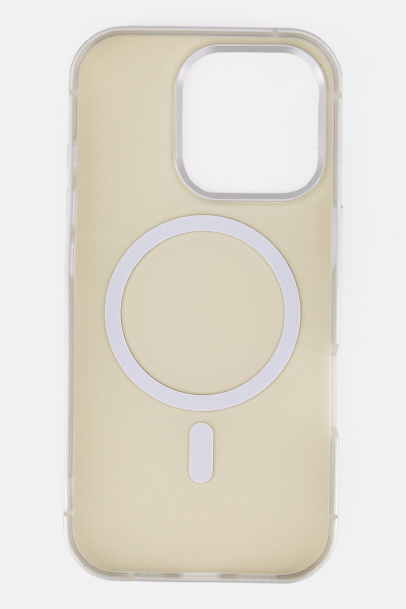 LEVELO iPhone 16 Pro Magsafe Compatible Silicone Case, Light Beige - Image 2